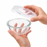 Bokocook reusable glass bowl with PP lid - 14oz D:5.1in H:2.4in - 36 pcs