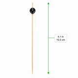Bamboo Pick with Black Dice - L:4.1in - 1000 pcs