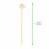 Bamboo Pick with Seashell - L:4.1in - 1000 pcs