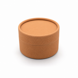 Kraft Cardboard Tube Box with Lid and White Liner Included - 4oz D:3.3in H:2.2in - 100 pcs