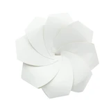 White Paperboard Salad Cup with Origami Folding Lid - 24oz D:4.7in H:3.2in - 100 pcs