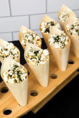 20 Holes Bamboo Reusable Cone and Temaki Display - L:13.8in W:10.2inin H:1in - 1 pc