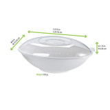 Clear PET Lid for 210BCHIC1000 & 210BCHIC1000BR - L:9.44in W:5.9in H:1.69in - 250 pcs