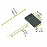 Bamboo Pick with Black Slate End - 3.5in Board D:2 x 1.25in - 400 pcs