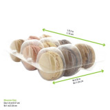Insert for 9 Macarons (3x3) with Clip Closure - D:1.85in L:6.3in W:4.3in 0.8in - 150 pcs