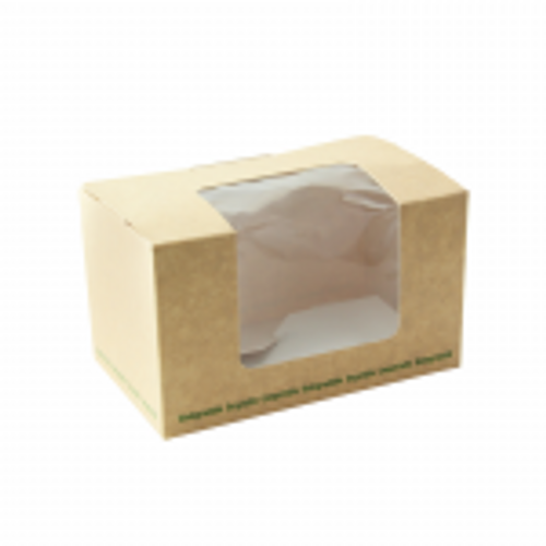New Brown Wrap Box with PLA Window Eco-friendly Features