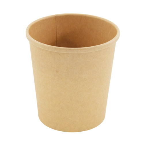 Brown Kraft Soup Cup (Lid optional) - 16oz D:3.8in H:4in - 500 pcs Brown Kraft Soup Cup (Lid optional) - 16oz D:3.8in H:4in - 500 pcs