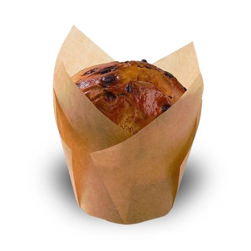 Tulip Golden Brown Silicone Baking Cup - 8oz 6.9 x 6.9in H:3.6in D:2in - 1000 pcs Tulip Golden Brown Silicone Baking Cup - 8oz 6.9 x 6.9in H:3.6in D:2in - 1000 pcs