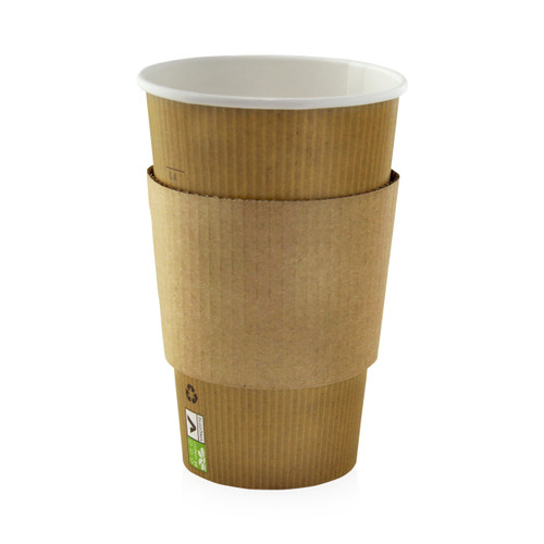Coffee Cup Sleeve for 12-16-20 oz Cups - 12-20oz D:3.25in H:2.5in - 1000 pcs