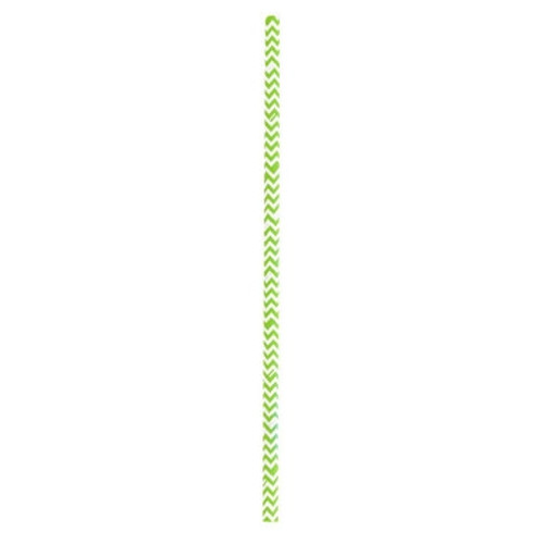 Durable Lime Green & White Design Paper Straws - Unwrapped - D:0.2in L:7.75in - 3000 pcs Durable Lime Green & White Design Paper Straws - Unwrapped - D:0.2in L:7.75in - 3000 pcs