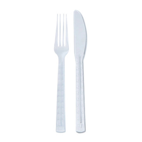 Wrapped Clear First Class Kit 2/1 (Fork, Knife) - L:7.5in W:2in - 250 kits