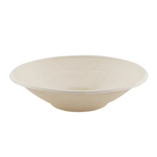 Round Brown Sugarcane Bowl - 24oz D:7.7in H:2.5in - 250 pcs Round Brown Sugarcane Bowl - 24oz D:7.7in H:2.5in - 250 pcs