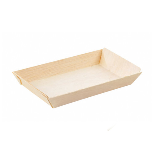 Rectangular Samurai Wooden Dish - 5oz L:5.1in W:2.5in H:0.79in - 100 pcs