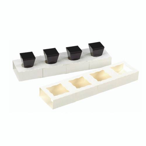 4 PERFORATED CARBOARD MINI HOLDER - L:13in W:3.3in H:1.4in - 200 pcs