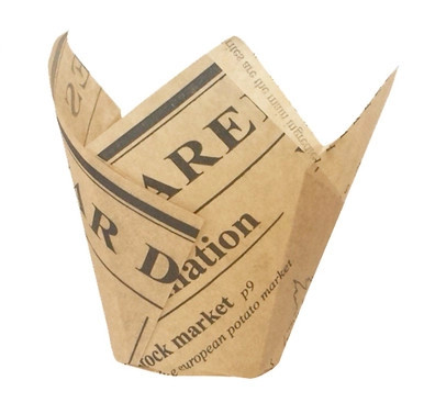 Tulips Newspaper Baking Cup 3oz