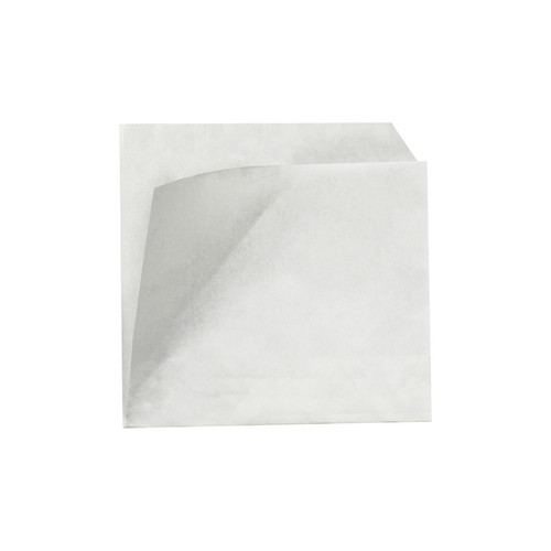 White Kraft Bag Opens 2 Sides Greaseproof - L:4.3in W:4.3in - 1000 pcs