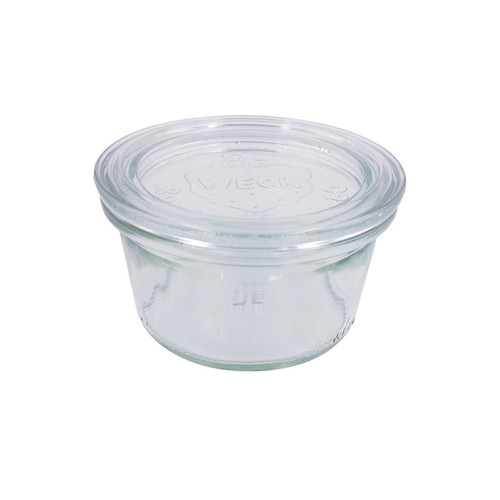 Bokocook reusable Weck glass jar with glass lid - 5.5oz H:1.96in D:3.14in - 12 pcs