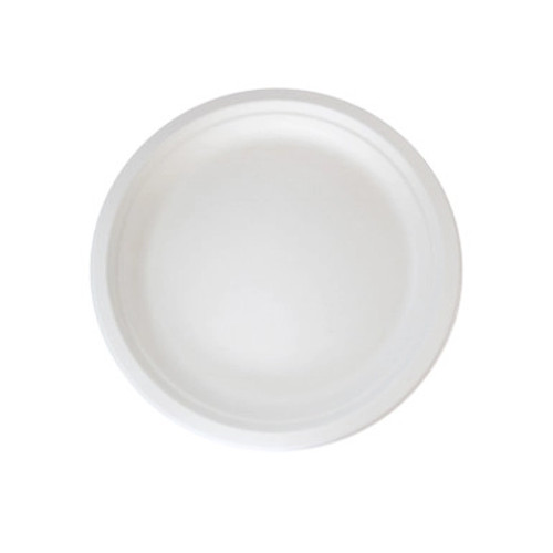Sugarcane White Round Plate (No added PFAs) - D:7in - 1000 pcs Sugarcane White Round Plate (No added PFAs) - D:7in - 1000 pcs