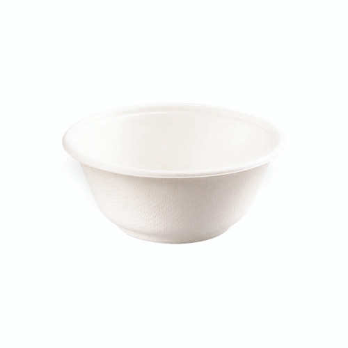 White Sugarcane Bowl (No added PFAs) - 12oz D:5in H:2in - 500 pcs