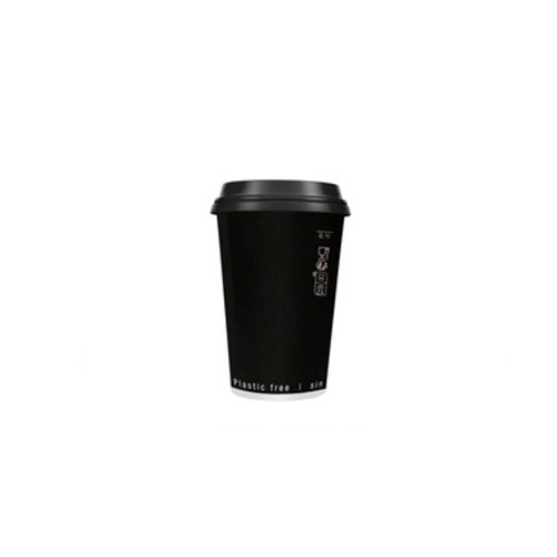Black Double Wall Paper Cup Plastic Free - 4oz D:2.4in H:2.4in - 1000 pcs