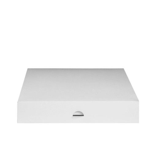 White Cardboard Lunch Box - L:11.02in W:7.87in H:2.36in - 25 pcs White Cardboard Lunch Box - L:11.02in W:7.87in H:2.36in - 25 pcs