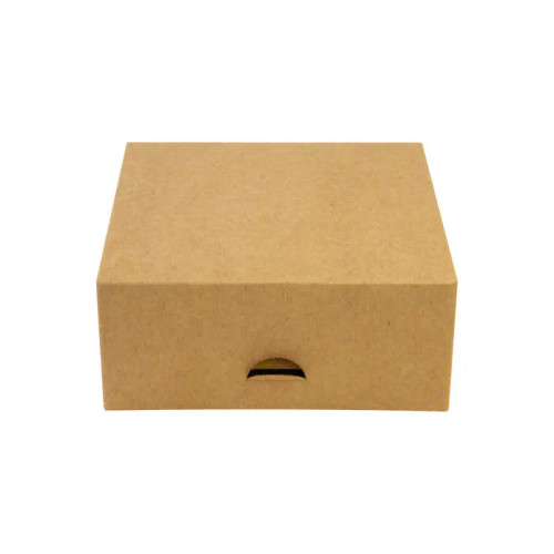 Brown Pastry Box - L:5.51in W:5.51in H:2.36in - 50 pcs