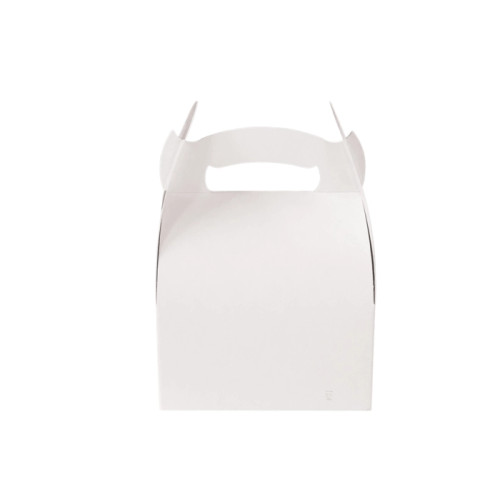White Pastry Box With Handles - L:4.33in W:3.93in H:4.33in - 50 pcs White Pastry Box With Handles - L:4.33in W:3.93in H:4.33in - 50 pcs