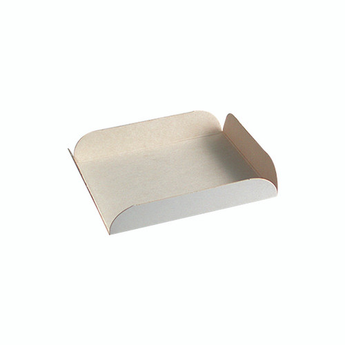 White Square Tray with Foldable Edges - L:6.69in W:6.69in H:0.79in - 250 pcs