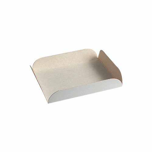 White Square Tray with Foldable Edges - L:7.48in W:7.48in H:0.79in - 250 pcs