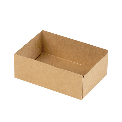 Open Brown Pastry Box - L:6.3in W:4.72in H:1.92in - 100 pcs