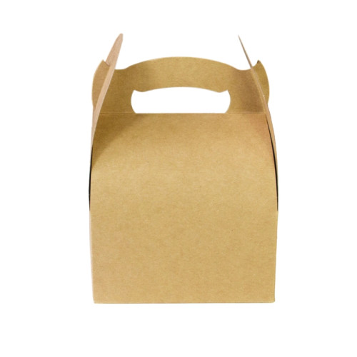 Kraft High Cake box with handle - L:4.33in W:3.94in H:2.36in - 50 pcs Kraft High Cake box with handle - L:4.33in W:3.94in H:2.36in - 50 pcs