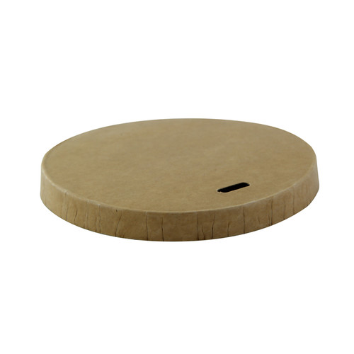 Compostable Kraft Paper Coffee Lid for 10oz / 12oz / 16oz / 20oz - D:3.54in - 1000 pcs