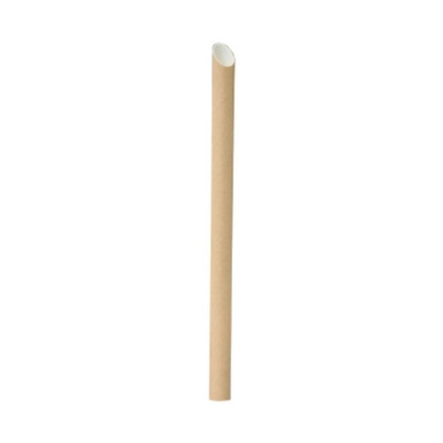 Kraft Beveled Straw For Boba Tea - L:0.5in H:7.9in - 3000 pcs Kraft Beveled Straw For Boba Tea - L:0.5in H:7.9in - 3000 pcs
