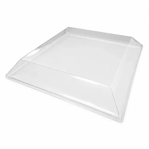 Clear PET Lid for 210SAMBQ2828 - L:11in W:11in H:1.6in - 100 pcs