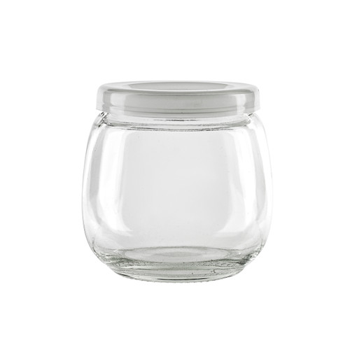 Spheric Reusable pudding jar with plastic cap - 7oz D:2.44in W:2.83in H:2.87in - 20 pcs