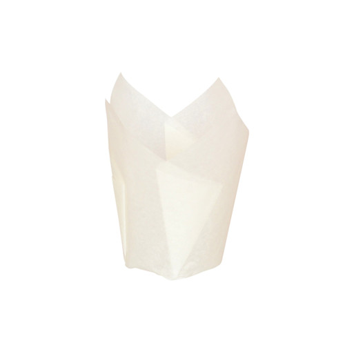 Tulip White Silicone Baking Cup - 3oz D:1.8in - 1200 pcs
