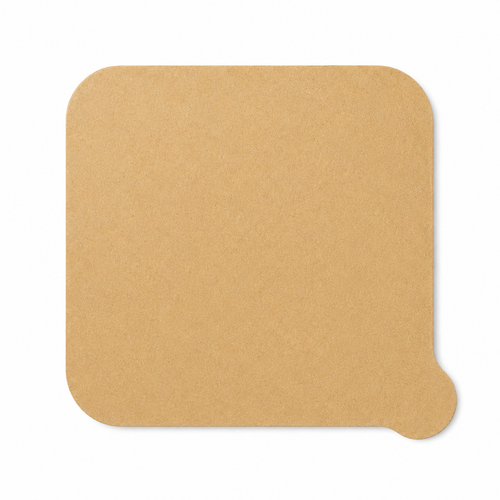 Die Cut Kraft Lid - L:6.9in W:6.9in - 500 pcs