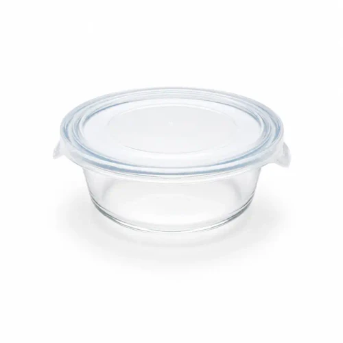 Bokocook reusable glass bowl with PP lid - 14oz D:5.1in H:2.4in - 36 pcs