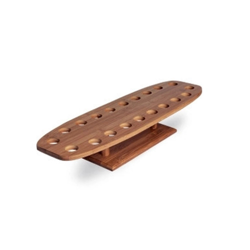 20 Holes Bamboo Reusable Cone and Temaki Display - L:13.8in W:10.2inin H:1in - 1 pc