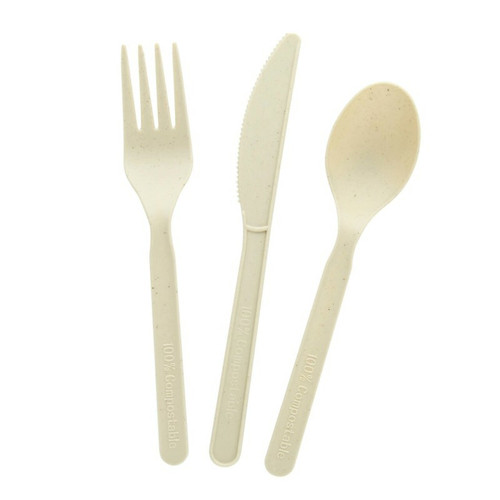 Introducing Eco-Friendly Restaurant Supplier PacknWood’s Compostable Bamboo Fiber 3/1 Cutlery Kit with Compostable Bag