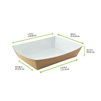 Brown Paper Salad Box (Lid Optional) - 28oz L:9in W:6.5in H:1.5in - 200 pcs Brown Paper Salad Box (Lid Optional) - 28oz L:9in W:6.5in H:1.5in - 200 pcs