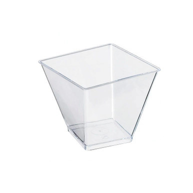 ZENO Clear Square Cup - 3.3oz L:2.4in W:2.4in H:2.75in - 600 pcs