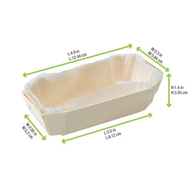 PETIT COEUR Wooden Baking Mold - 5oz L:4.5in W:2.5in H:1.3in - 350 pcs PETIT COEUR Wooden Baking Mold - 5oz L:4.5in W:2.5in H:1.3in - 350 pcs