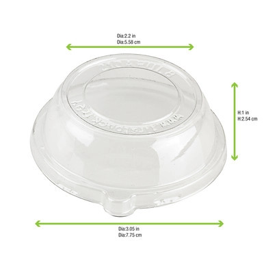 Clear PET Dome Lid for 210APU75 & 210GPU140F - D:2.83in H:0.98in - 3000 pcs Clear PET Dome Lid for 210APU75 & 210GPU140F - D:2.83in H:0.98in - 3000 pcs