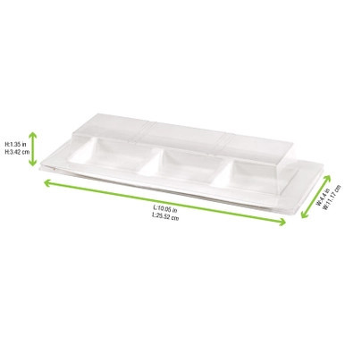 Clear PET Lid for 210APU3TAPA - 12oz L:10.2in W:4.37in H:1.25in - 250 pcs