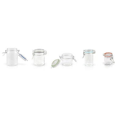 Mini Reusable Glass Seal Jars - 3.5oz D:2.5in H:2.7in - 24 pcs Mini Reusable Glass Seal Jars - 3.5oz D:2.5in H:2.7in - 24 pcs