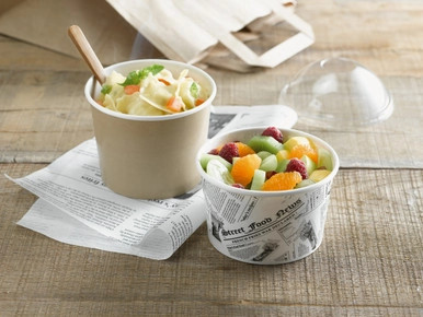 Deli News Printed Containers - 12oz D:4.5in - 500 pcs Deli News Printed Containers - 12oz D:4.5in - 500 pcs