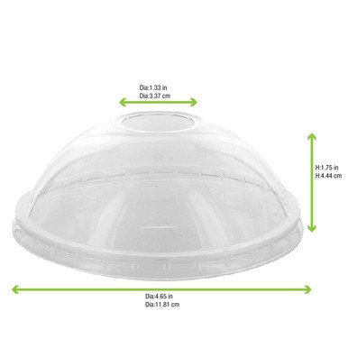 Clear PET Dome Lid for 210DELINEWS & 210DELIPOC & 210DELIK - 24oz D:4.49in H:3.25in - 500 pcs Clear PET Dome Lid for 210DELINEWS & 210DELIPOC & 210DELIK - 24oz D:4.49in H:3.25in - 500 pcs