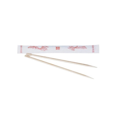 Wood Chopsticks Wrapped - L:7.9in - 2000 pcs Wood Chopsticks Wrapped - L:7.9in - 2000 pcs