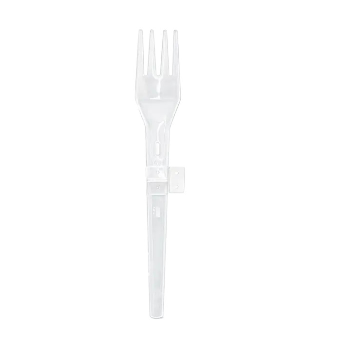 White Folding Fork Wrapped - L:5.3in - 1000 pcs